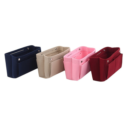 Felt Tote Organizer w/ Detachable Compartments Insert Bag In Bag