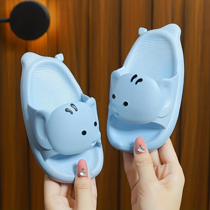 Girls Elephant Slides Non Slip Slippers for Indoor Outdoor Use