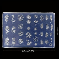 Silicone Mold Flowers Leaves Roses Embossed Nail Decorations DIY