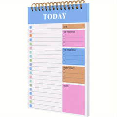 English Sticky Note Coil Notebook Planning Diary Weekly Plan