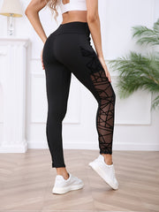 Mesh Stitch High Waist Leggings - Butt Lifting Skinny Leggings