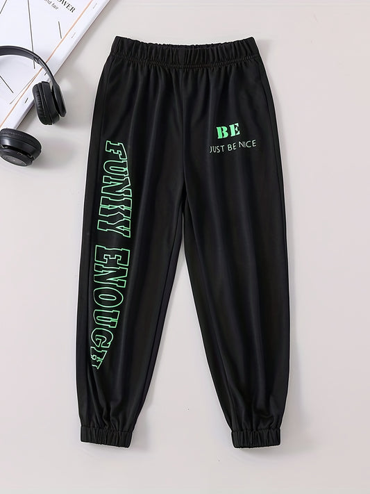 Boy's Funky Graphic Print Jogging Pants for Spring Autumn