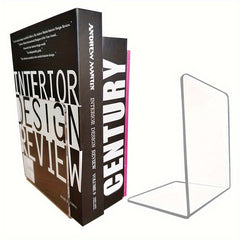 1pc Acrylic Bookend Rack Desktop Decorative Storage Rack Office Bookend Board
