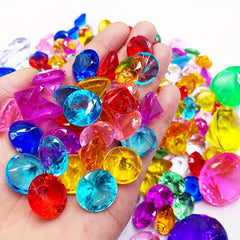 12pcs Acrylic Diamond Toys Colorful Plastic Crystal PlayHouse Toy