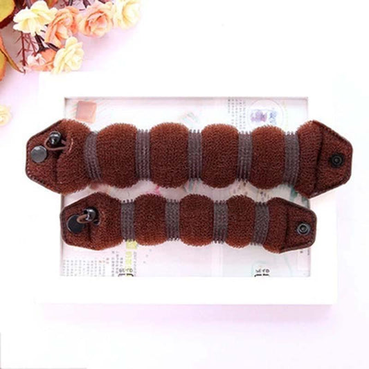 2pcs Sponge Hair Dispenser Donut Buns Maker