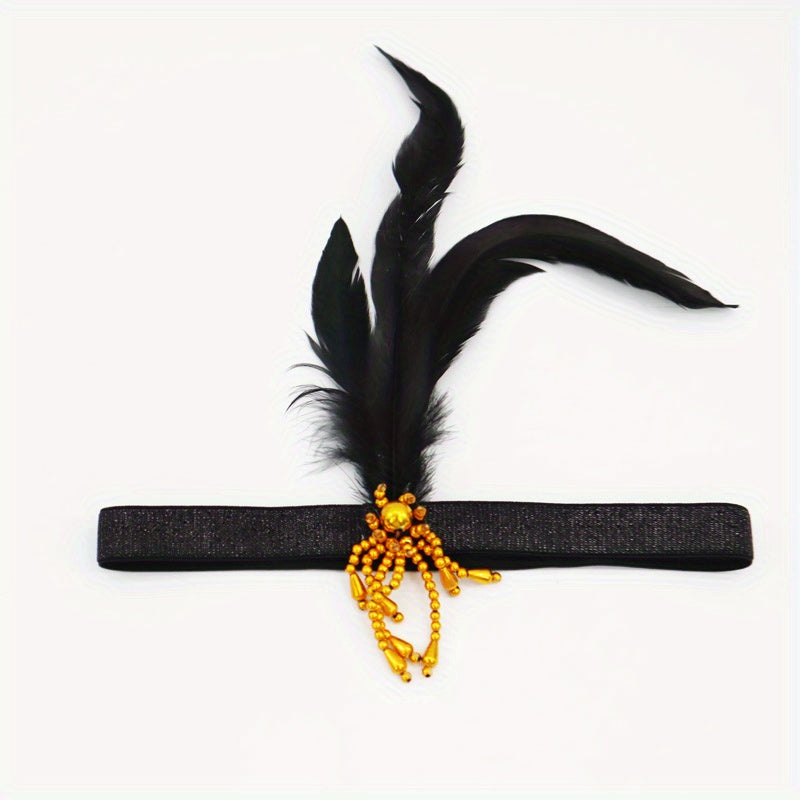 Bead Feather Headband Holiday Party Supplies