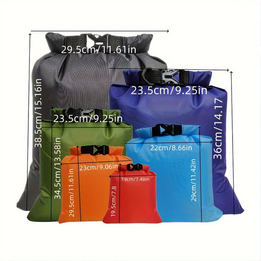6 Pack Waterproof Dry Bags Outdoor Multifunctional Storage Bag Lightweight