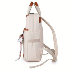 Large Capacity Backpack with Silk Scarf for Outdoor Travel