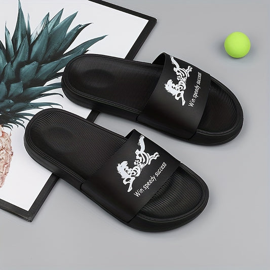 Men's Non Slip Lightweight Slides Open Toe Quick Dry Slippers