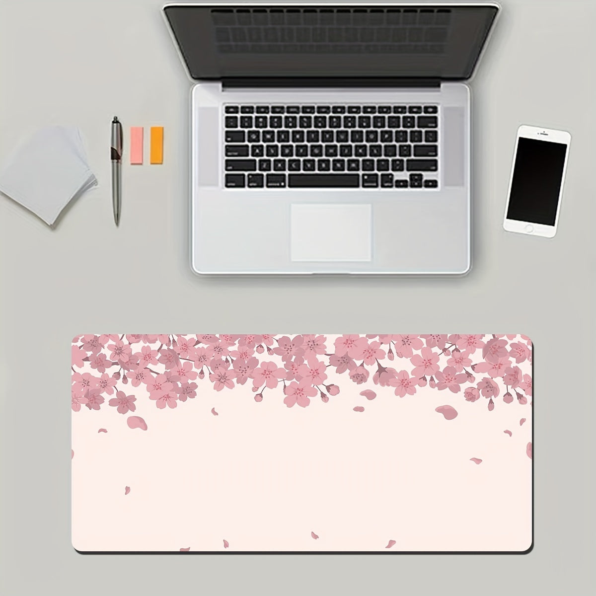 Sakura Mouse Pad Non Slip Rubber Base Desk Mat 300x700x2mm Thick Large Table Pad