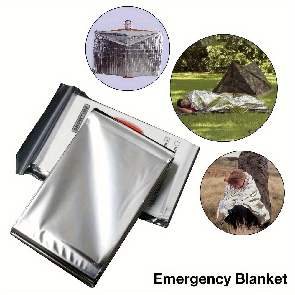 3pcs Windproof Waterproof Thermal Blanket for First Aid and Outdoor Camping