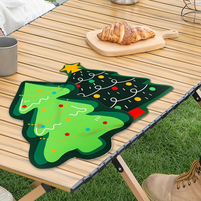 1pc Christmas Drink Coasters Cup Mats Home Decor Kitchen Gadgets