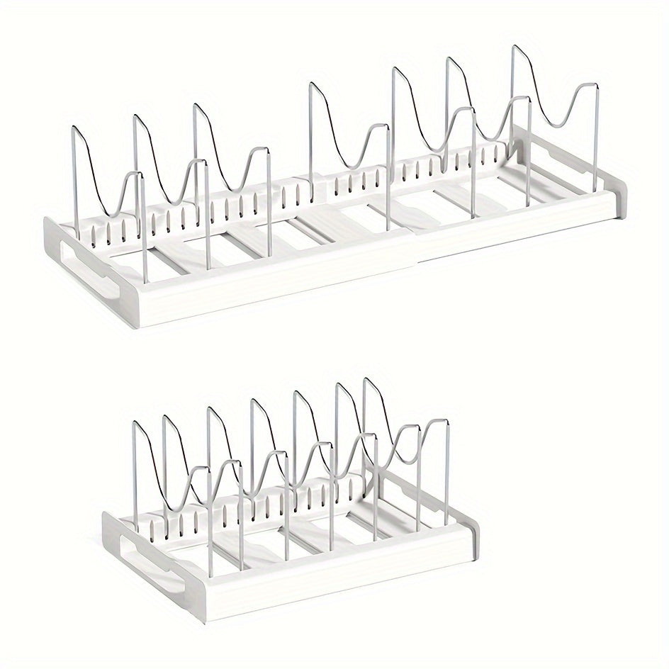 Kitchenware Organizer Shelf w/ Pot Lid Holder Utensil Rack Drawer