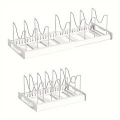 Kitchenware Organizer Shelf w/ Pot Lid Holder Utensil Rack Drawer