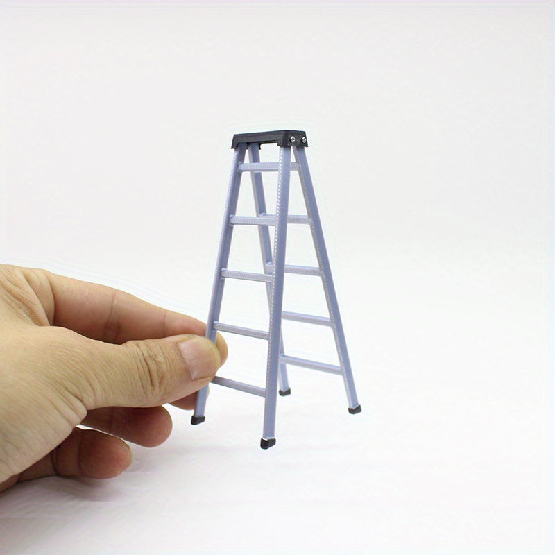 1:12 Scale Dollhouse Ladder Accessory Light Gray Plastic Decor Model