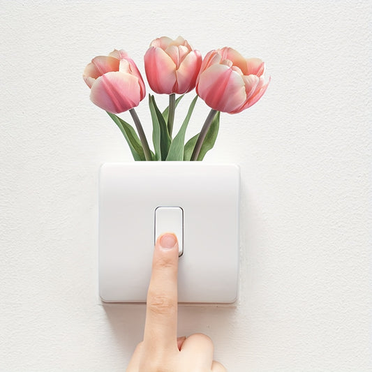 Tulip Switch Sticker Removable Waterproof PVC Decal Wall Decoration