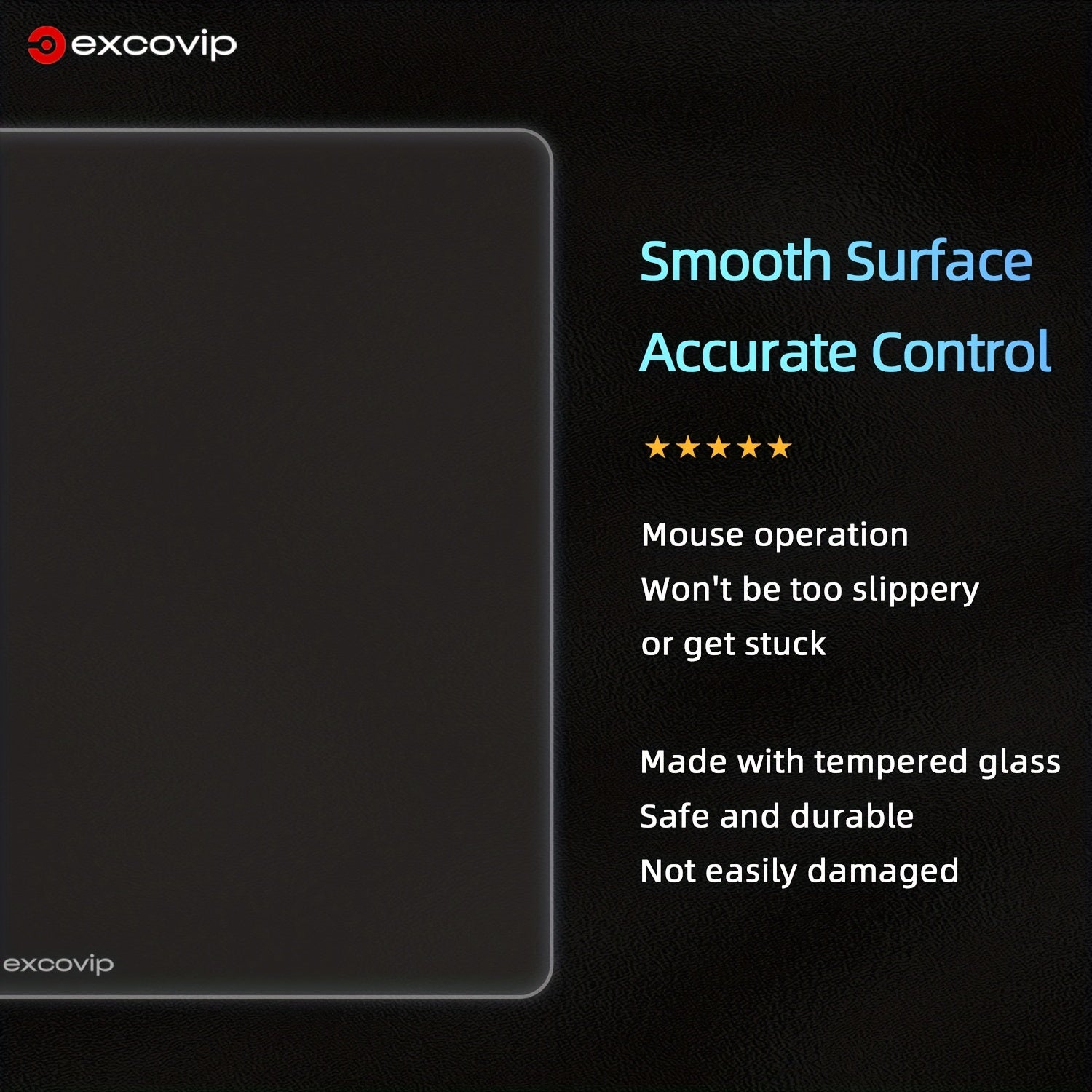 Tempered Glass Mouse Pad Gaming E-sports Professional Pad