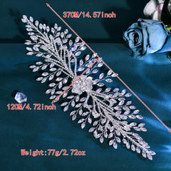 Green Rhinestone Flower Headband for Women