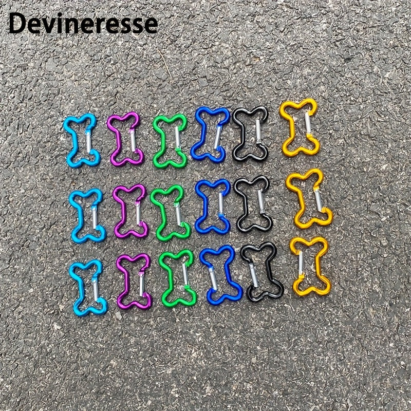 5pcs Bone Shaped Carabiner Keychain, Outdoor & Daily Use