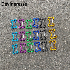 5pcs Bone Shaped Carabiner Keychain, Outdoor & Daily Use