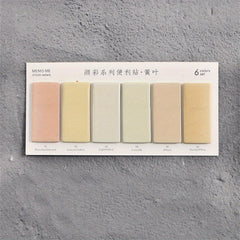 120pcs Washi Sticky Notes 6 Colors x 6 for Students & Office Supplies