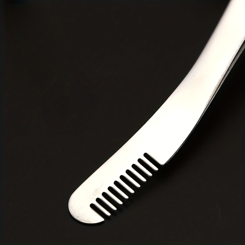 Stainless Steel Eyelash Applicator w/ Comb for Makeup Artists & Beginners