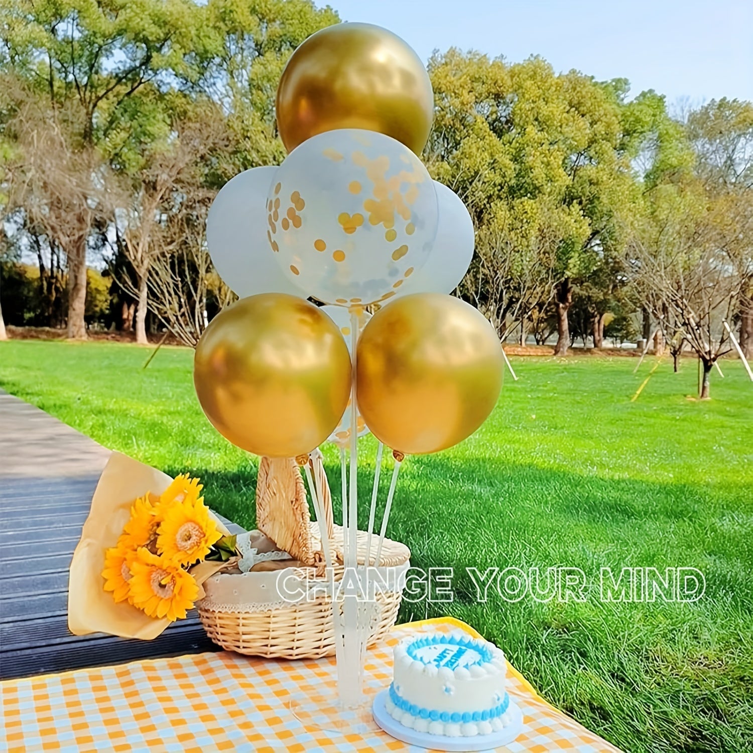 Balloon Stand Kit With Confetti Latex Balloon