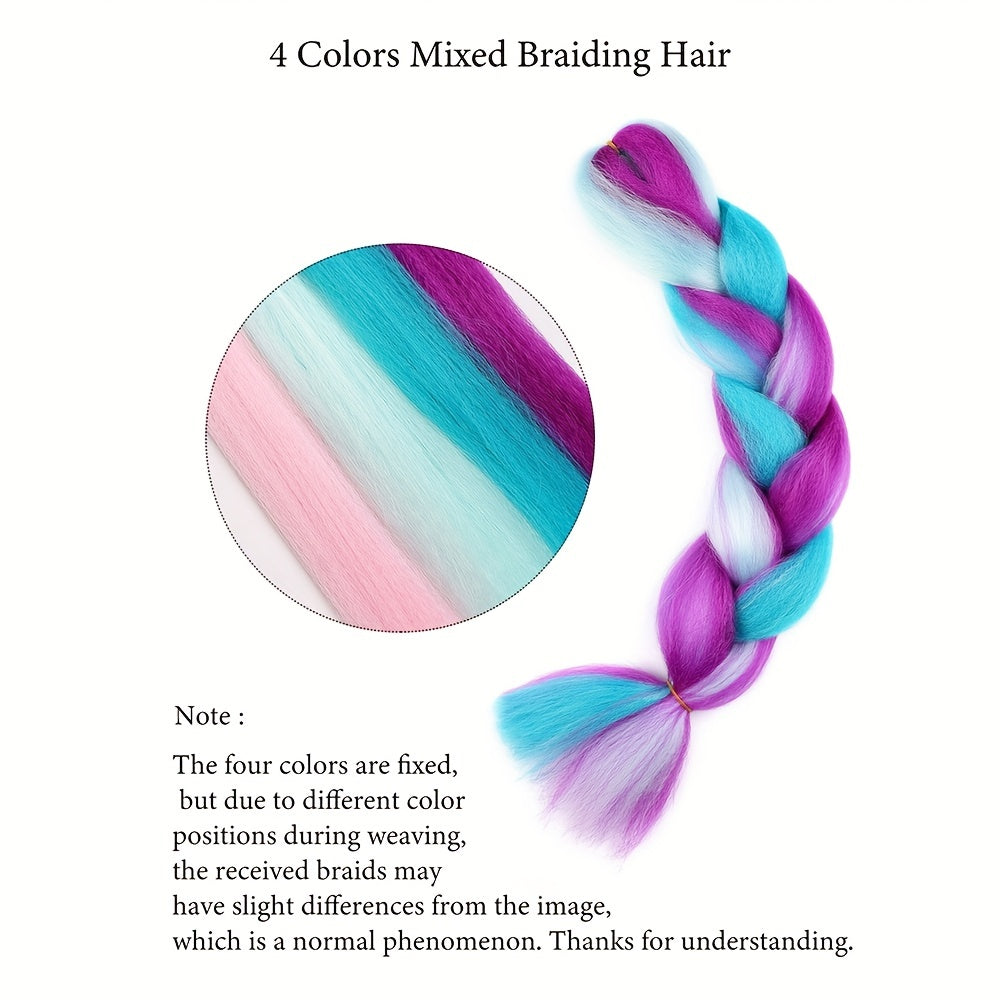 Three Tone Ombre Rainbow Jumbo Braiding Hair Extension for Twist Braiding