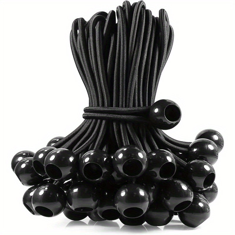 20pcs Ball Bungee Cords Heavy Duty Tie Down Cord for Shelter Gazebo Camping Tent