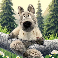 Little Wolf Plush Slipper Soft Cuddly Gift