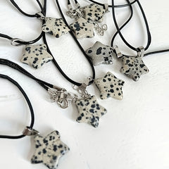 Hexagon Rose Quartz Pendant Necklace Opal Star Jewelry Gift