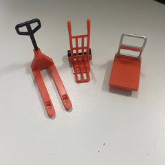 Forklift Model with Cart Plastic Toy Red