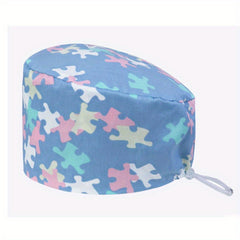 Cartoon Print Work Cap For Men & Women Adjustable Nurse Cap