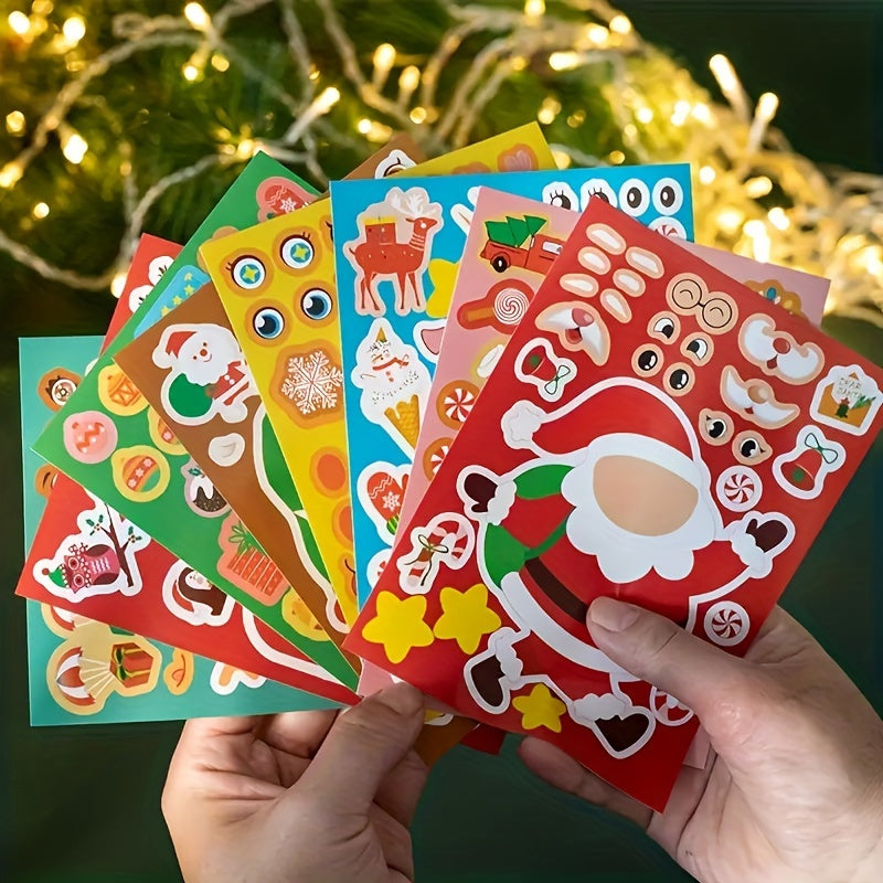 8pcs Christmas Family Party DIY Sticker Decorative Sealing Sticker