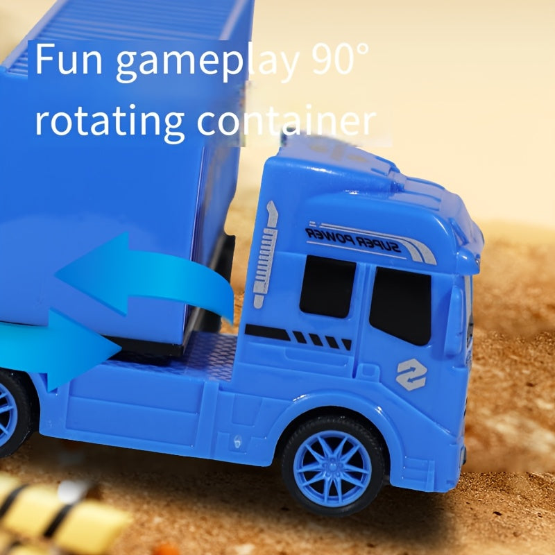 Colorful Plastic Semi Truck & Container Toy