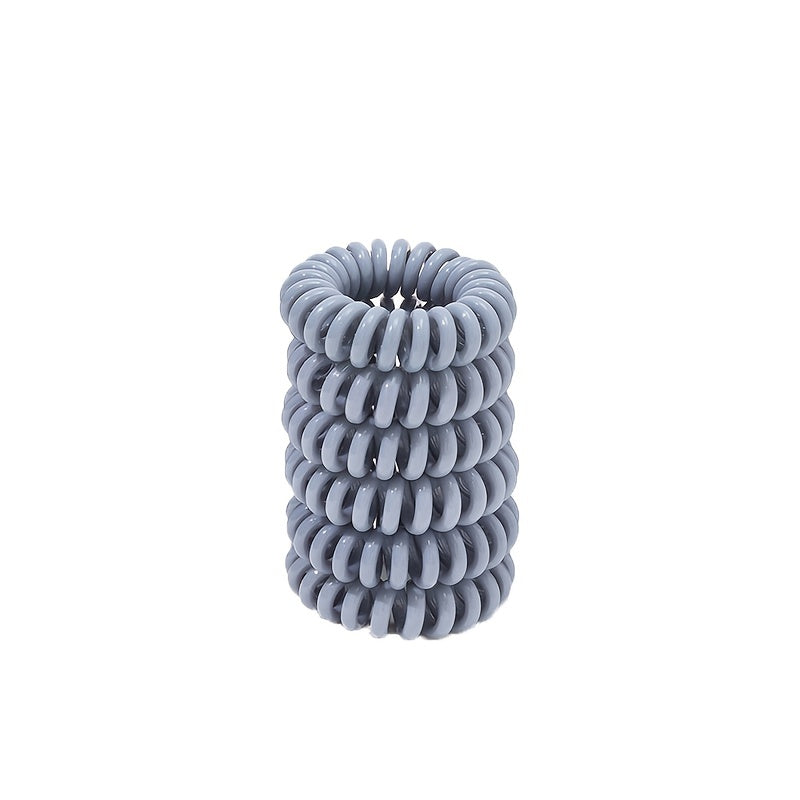 18 Pcs Spiral Hair Ties Coil Hair Ties Phone Cord Hair Ties Ponytail Hair Coils