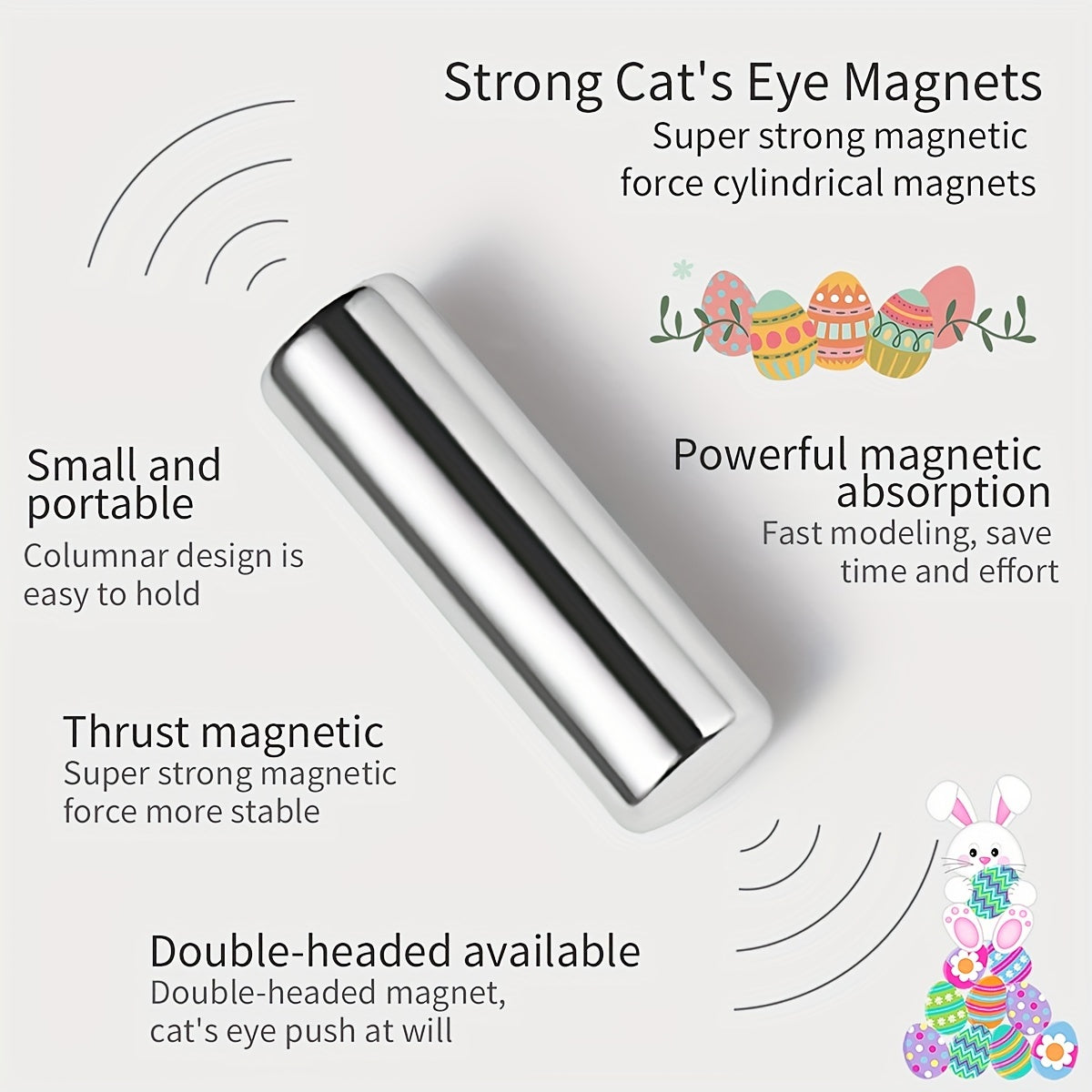 YADADA Nail Magnet Tool Cat Eye Magnet For Nails Dual Ended Magnetic Stick