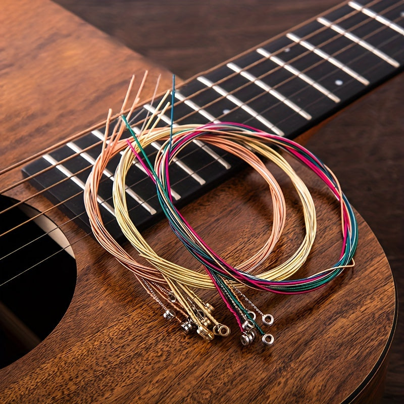 6 Pcs Acoustic Guitar Strings Set of 6 Steel Replacement High Accessories