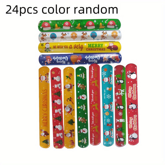 Christmas Snap Bracelets Reindeer Wristbands - Festive Party Favors