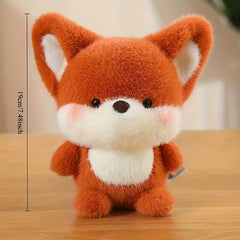 1pc Fox Plush Toy Soft Brown & Stuffed Animal Mixed Colors