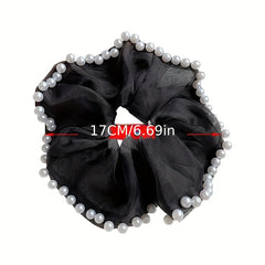 Organza Hair Tie Pearl Hair Rope Ponytail Holder