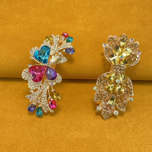 Alloy Rhinestone Hair Clip French Barrette Duck Billed Clip Hair Accessories