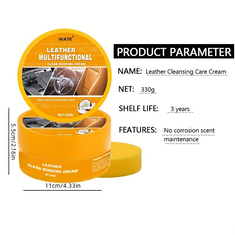 330g Car Leather Care Cleaning Cream Strong Stain Remover Wash Car Interior