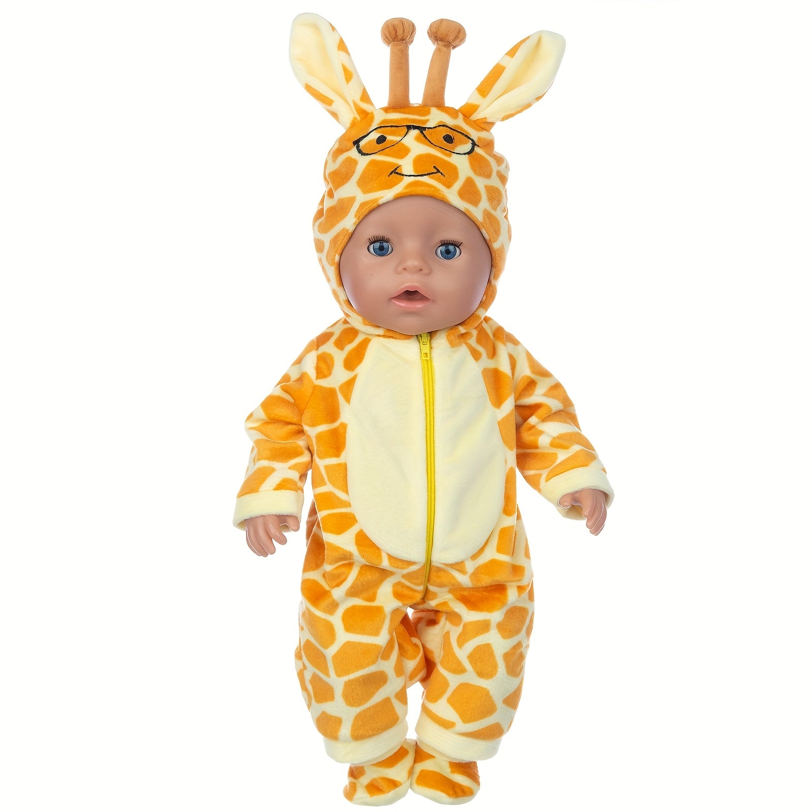 Giraffe Onesie and Shoe Set for 16 Inch Dolls