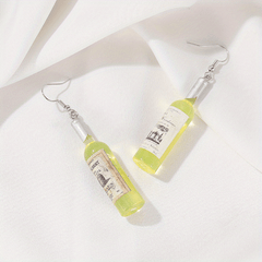 Funny Wine Bottle Hook Earrings for Girls Holiday Gift