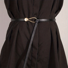 Thin Casual Waistband Decorative Dress Girdle PU Leather Jeans Pants Belt