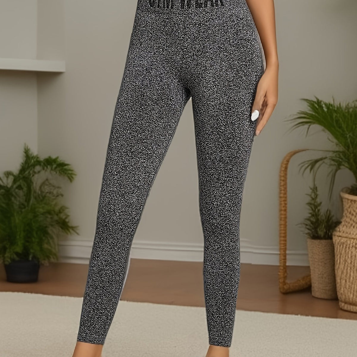 Letter Pattern Slimming Yoga Pants Tummy Control High Waist Yoga Leggings