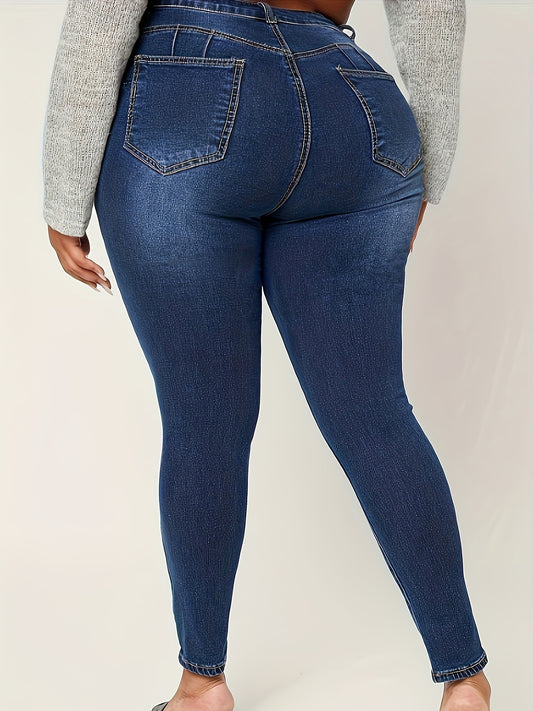  Solid High Rise High Stretch Skinny Jeans