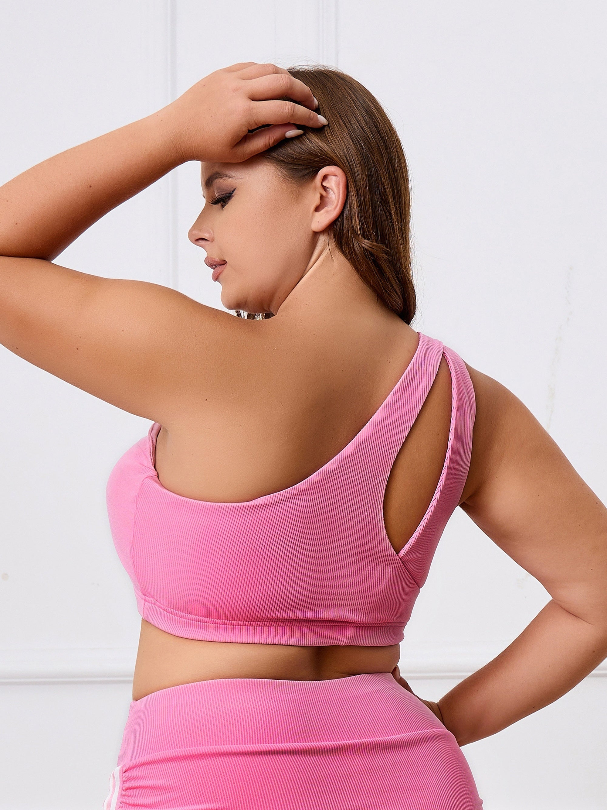  Seamless One Shoulder High Stretch Gym Bra