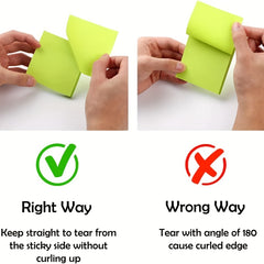 4 Colors Sticky Notes Index Labels 20 x 100 for Office School Memos